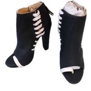 GX by Gwen Stefani Black and White Heeled Boots